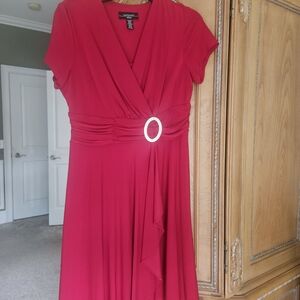 Elegant Red Dress with Rhinestone Detail